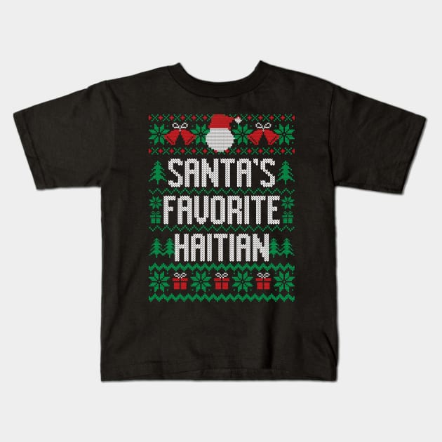 Santa's Favorite Haitian Kids T-Shirt by Saulene